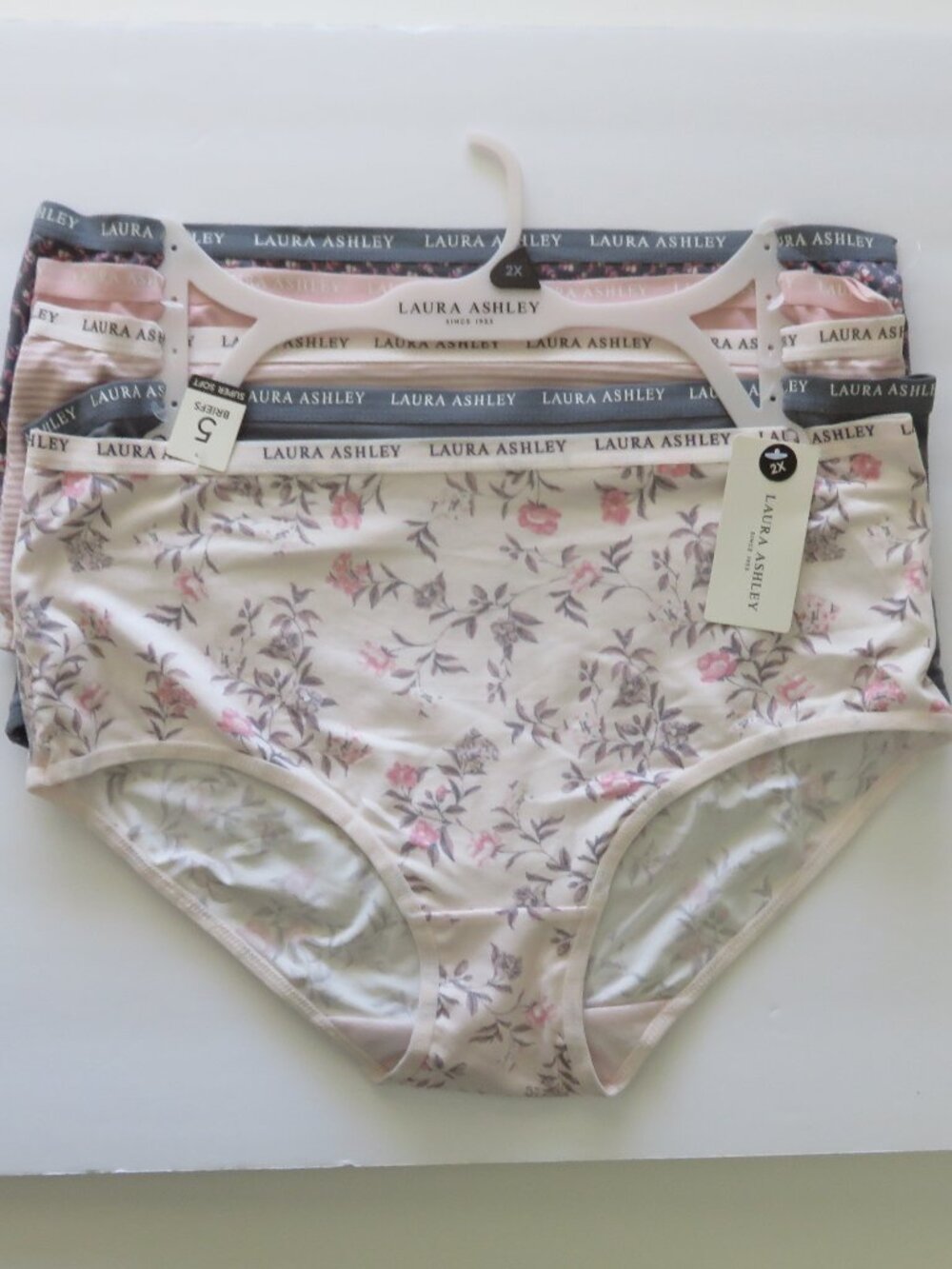 (#133) Laura Ashley Super Soft 5 piece Briefs Underwear Panties Size 2X